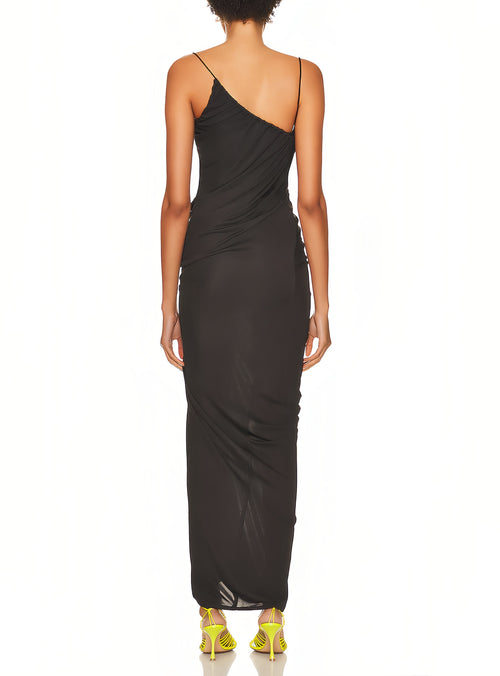 Pre-Order Draped Cowl Neck Maxi Dress